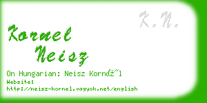 kornel neisz business card